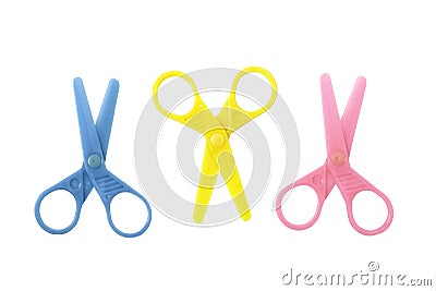 Kids Scissors Stock Photo