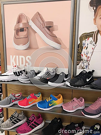 Kids Shoes In A Department Store Editorial Stock Photo