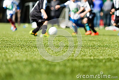 Kids soccer blur Stock Photo