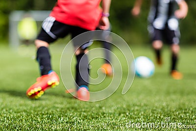 Kids soccer blur Stock Photo