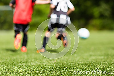 Kids soccer blur Stock Photo
