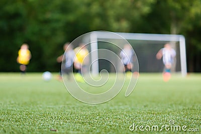 Kids soccer blur Stock Photo