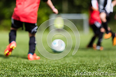 Kids soccer blur Stock Photo