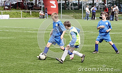 kids soccer match Editorial Stock Photo