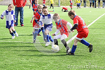 Kids soccer match Editorial Stock Photo