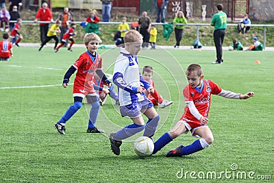 Kids soccer match Editorial Stock Photo