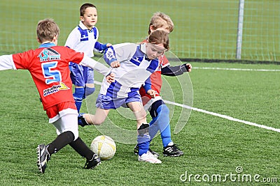 Kids soccer match Editorial Stock Photo