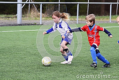 Kids soccer match Editorial Stock Photo