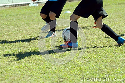 Kids' soccer match Stock Photo
