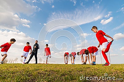 Kids soccer team Stock Photo