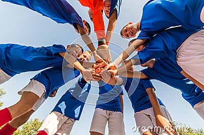 Kids soccer team Stock Photo