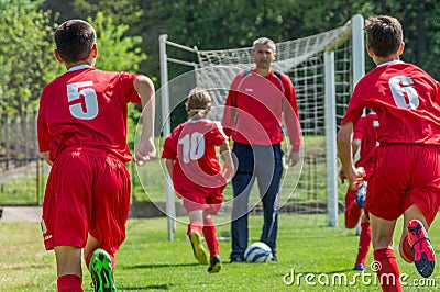 Kids Soccer Editorial Stock Photo