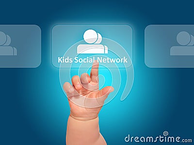 Kids social networks. Stock Photo