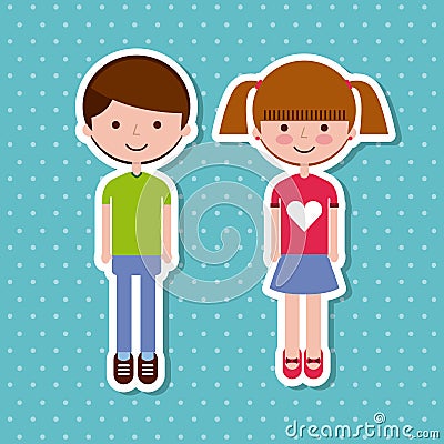 Kids sticker design Vector Illustration