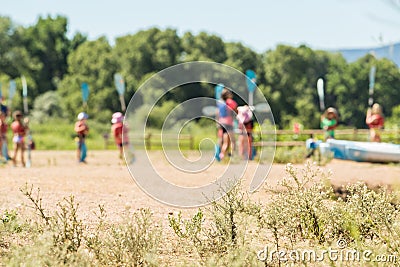 Kids summer camp Stock Photo