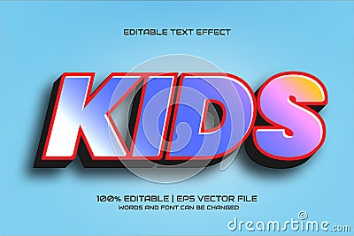 Kids text, Vector Illustration