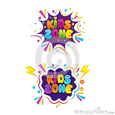 Kids Title Event Vector icon design Cartoon Illustration