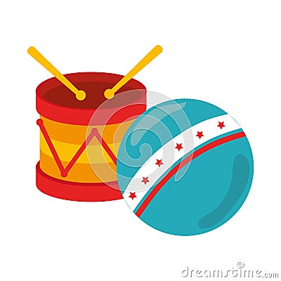 Kids toys isolated icon Vector Illustration