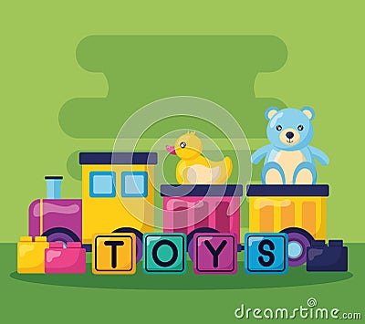 kids toys design Cartoon Illustration