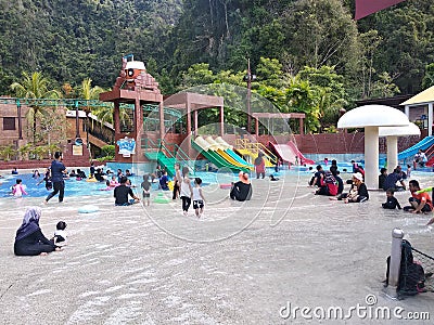 Kids water theme park for in Tambun, Malaysia. Editorial Stock Photo