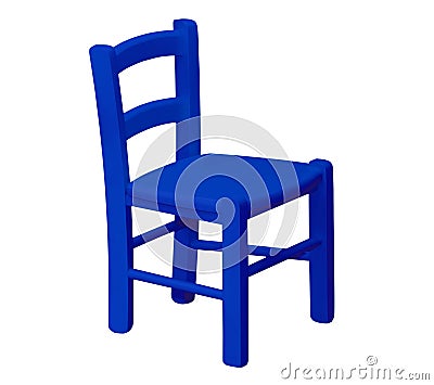 Kids wooden chair Stock Photo