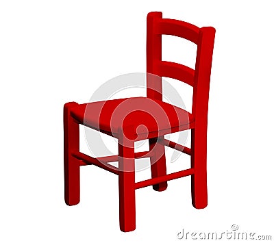 Kids wooden chair Stock Photo