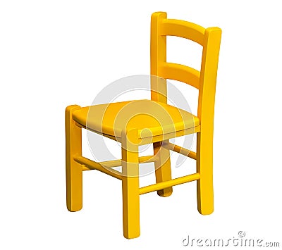 Kids wooden chair Stock Photo