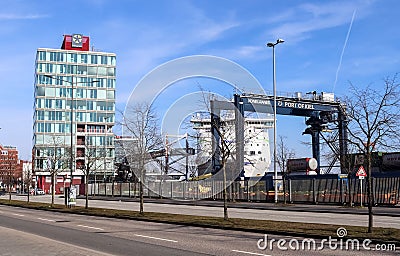 Kiel, Germany - 27.December 2022: The MS Stena Scandinavica ferry boat docked in the port of Kiel Editorial Stock Photo