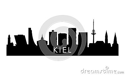 Kiel skyline silhouette. Vector Illustration