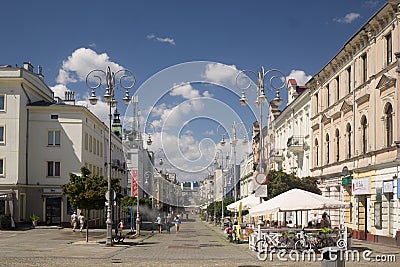 Sienkiewicza street in Kielce Editorial Stock Photo