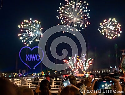 Kieler Woche (Kiel Week) Fireworks 2 Editorial Stock Photo