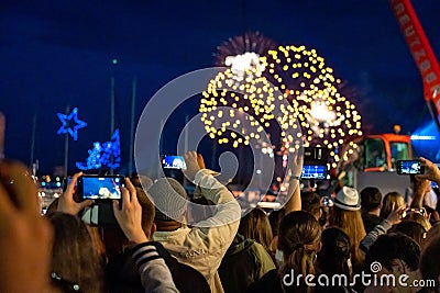 Kieler Woche (Kiel Week) Fireworks 2 Editorial Stock Photo