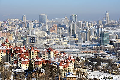 Kiev city at winter Stock Photo