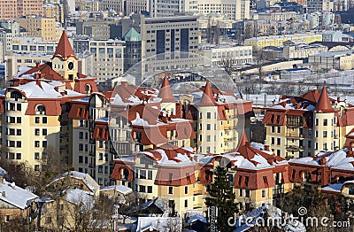 Kiev city at winter Stock Photo