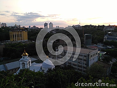 Kiev in the evening Stock Photo