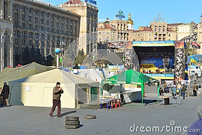 Kiev.Evromaydan today. Editorial Stock Photo