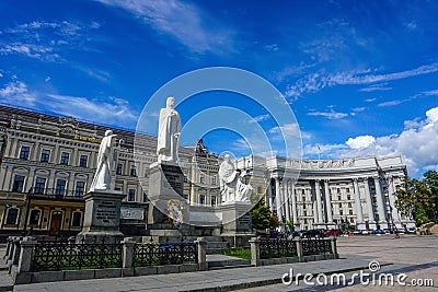 Kiev Princess Olga Monument Stock Photo