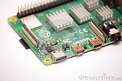 Focused image of USB-C formally known as USB Type-C 24-pin USB connector system with a Stock Photo