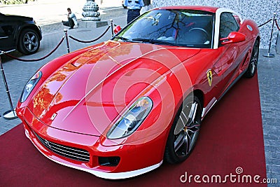 Kiev, Ukraine, July 13, 2015. Ferrari 599 Alonso Edition 60F1 Editorial Stock Photo