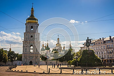 Kiev, Ukraine - July 18 2020- Saint Sophia Cathedral in Kiev, Ukraine. It is part of the World Heritage Site - Kiev. Sofievska Editorial Stock Photo