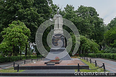 Kiev, Ukraine - June 24, 2017: Monument to soviet general Vatutin Editorial Stock Photo
