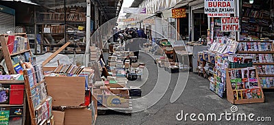 Book antique old market Editorial Stock Photo