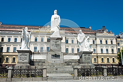 Monument to Princess Olga. a famous Historical site in Kiev, Ukraine Editorial Stock Photo