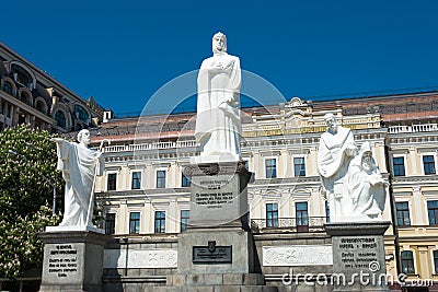 Monument to Princess Olga. a famous Historical site in Kiev, Ukraine Editorial Stock Photo