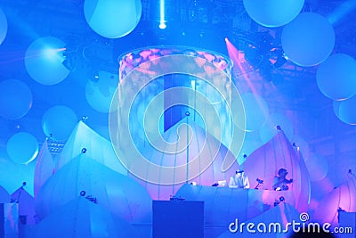 KIEV, UKRAINE - MAY 5: Sensation Innerspace show (ID&T) at the NEC on May 5, 2012 in Kiev, Ukraine Editorial Stock Photo