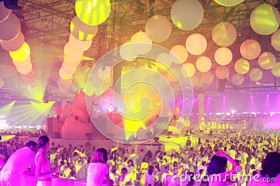 KIEV, UKRAINE - MAY 5: Sensation Innerspace show (ID&T) at the NEC on May 5, 2012 in Kiev, Ukraine Editorial Stock Photo