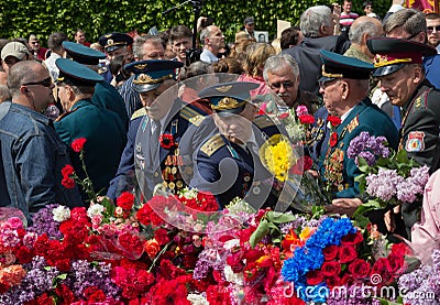 Kiev, Ukraine - May 09, 2015: World War II veterans Editorial Stock Photo