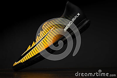 Kiev, Ukraine 06/25/2020 Nike MERCURIAL men`s sports sneakers shoes. Editorial Stock Photo