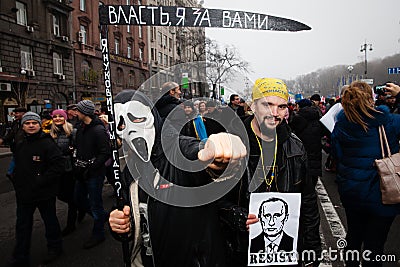 KIEV, UKRAINE - NOVEMBER 24: EuroMaidan Editorial Stock Photo