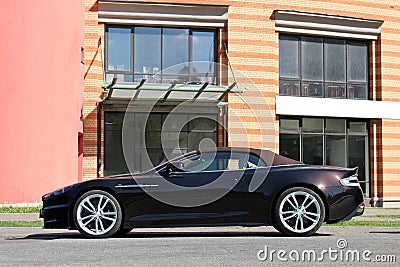 Kiev, Ukraine; September 20, 2014, Aston Martin DBS V12 Volante. Cabriolet. The luxury convertible. Editorial Stock Photo